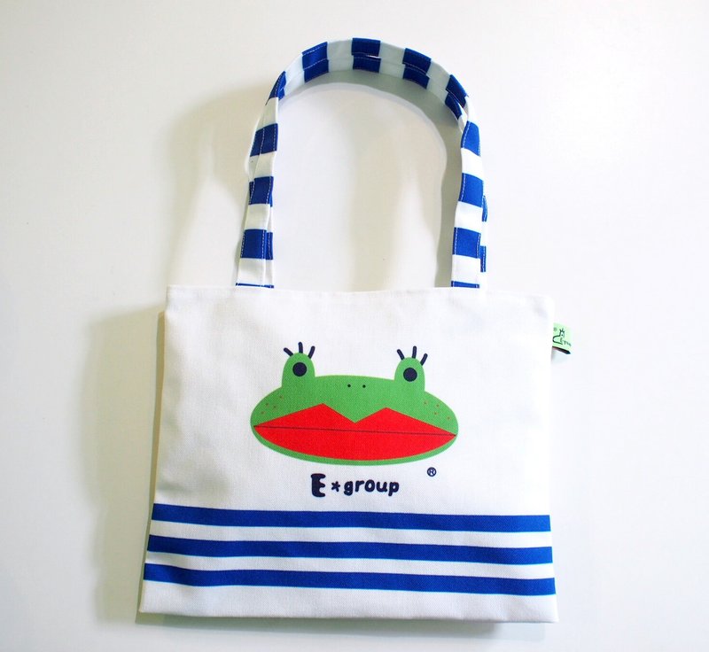 E*group肩背袋 双面设计（水手海军风） 帆布包 手提袋 肩背袋 肩背包 - 侧背包/斜挎包 - 纸 白色