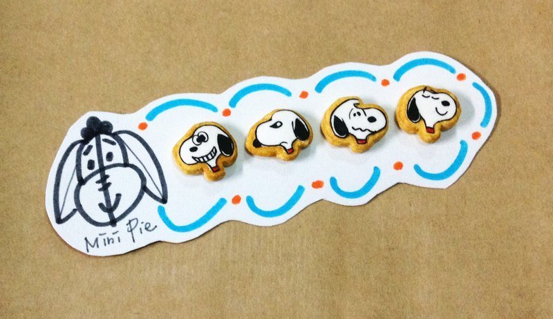 史努比的喜怒哀乐糖霜饼干耳环(可改耳夹式) ((满500随机送神秘小礼物)) - 耳环/耳夹 - 其他材质 白色