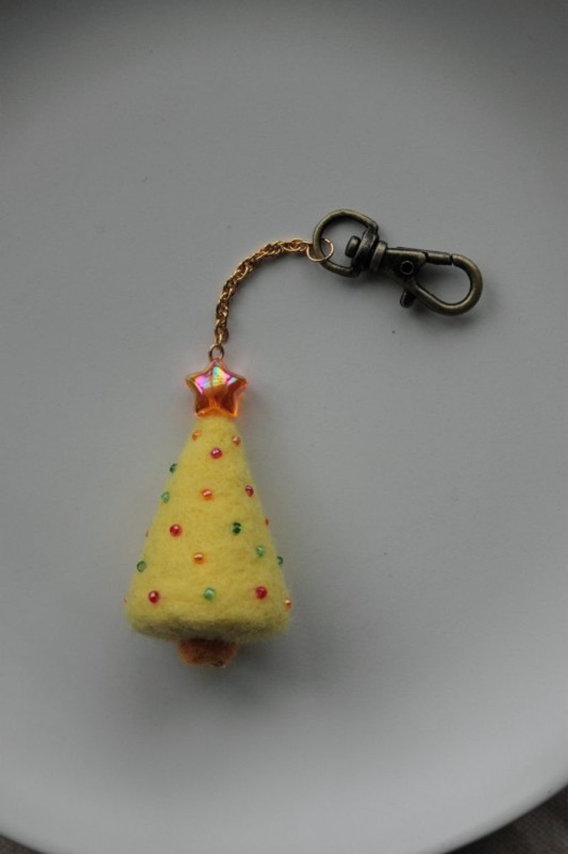 黄色圣诞树吊饰 圣诞节送礼 交换礼物 最佳选择 - 吊饰 - 羊毛 多色