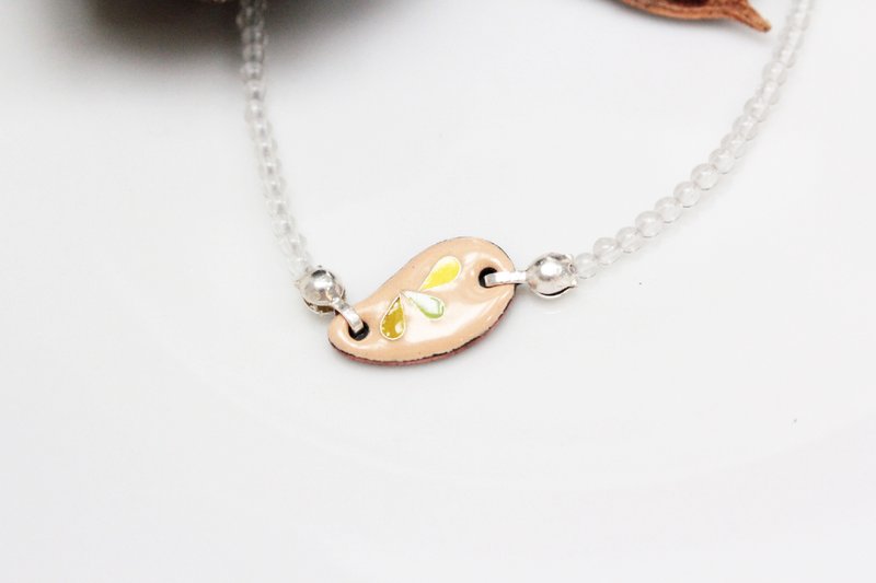 A Drop of Tear 彩色眼泪珐琅脚链(粉/白) - 其他 - 其他金属 