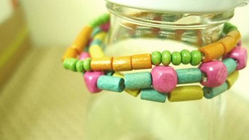 乱七八糟美木株手环 -三个一组出售系列（此搭配为普通瘦型女生皆适合喔） - 手链/手环 - 其他材质 