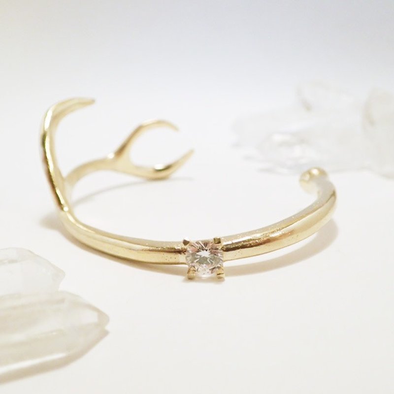 Deer corner bangle - 手链/手环 - 其他金属 金色
