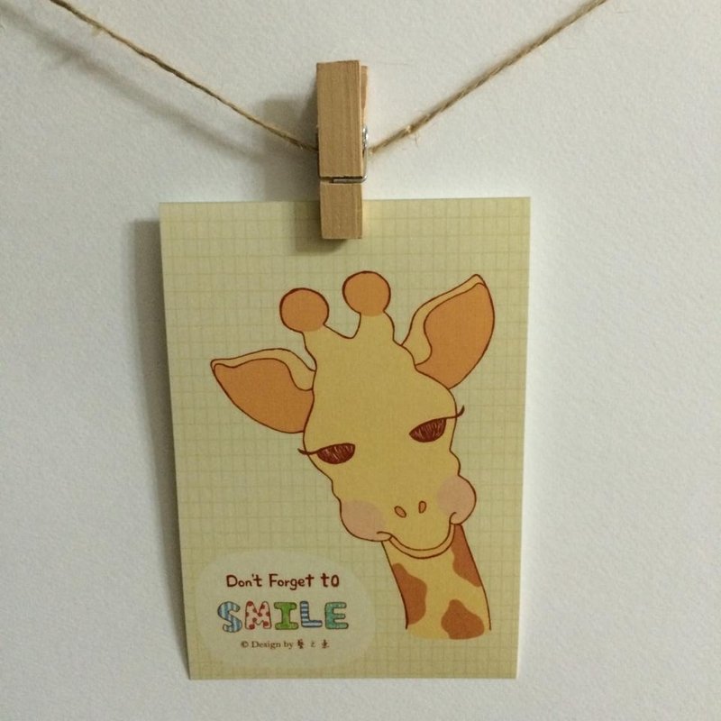 《艺之鱼》Don't Forget to SMILE 卡片 明信片 --C0184 - 卡片/明信片 - 纸 黄色