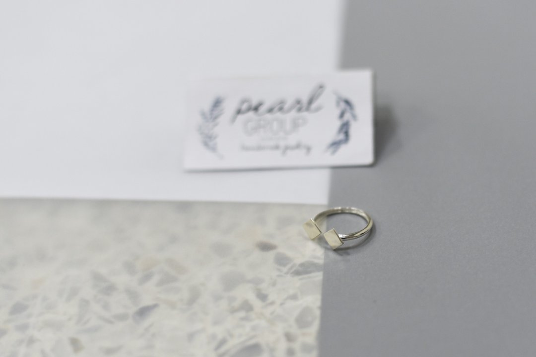 Silver Ring 92.5% four double-sided. - 戒指 - 其他材质 灰色