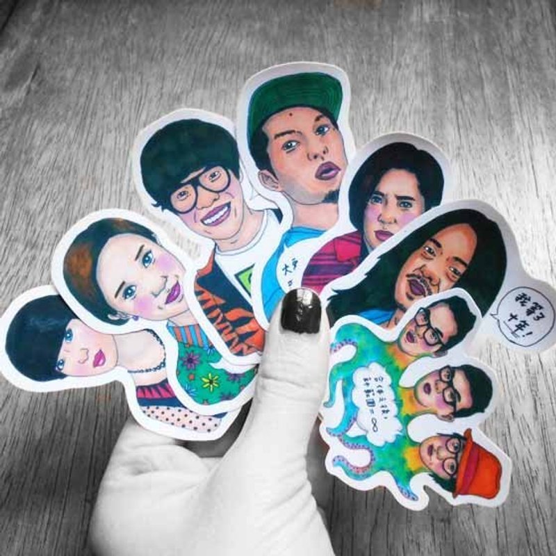 台湾好声音贴纸(7款) - 贴纸 - 纸 多色