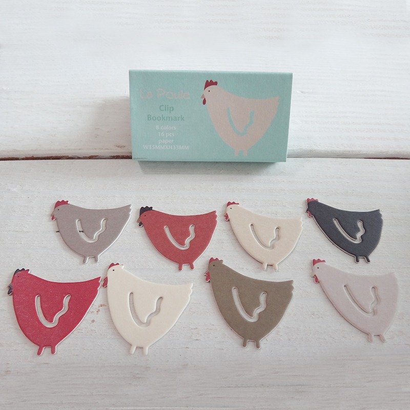 回纹针-咕咕鸡 - 书签 - 纸 多色