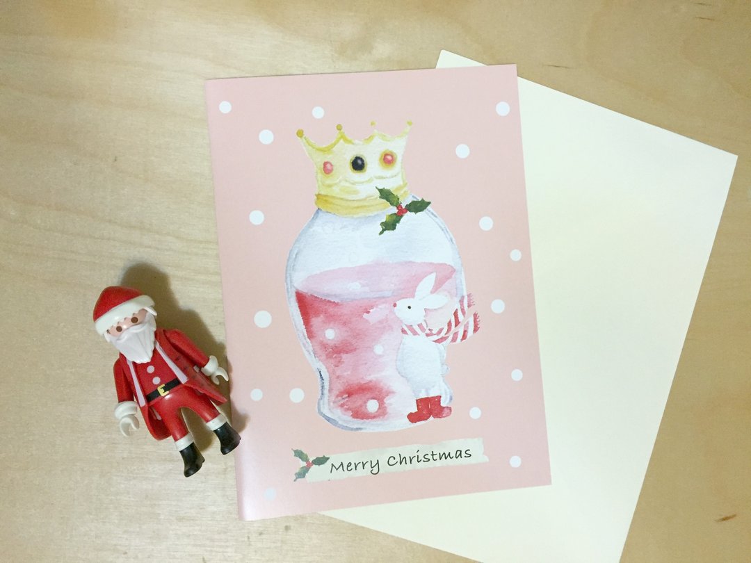 zoe's forest 白兔的魔法瓶绝版圣诞卡 PinkoiXmas 圣诞礼物 - 卡片/明信片 - 纸 