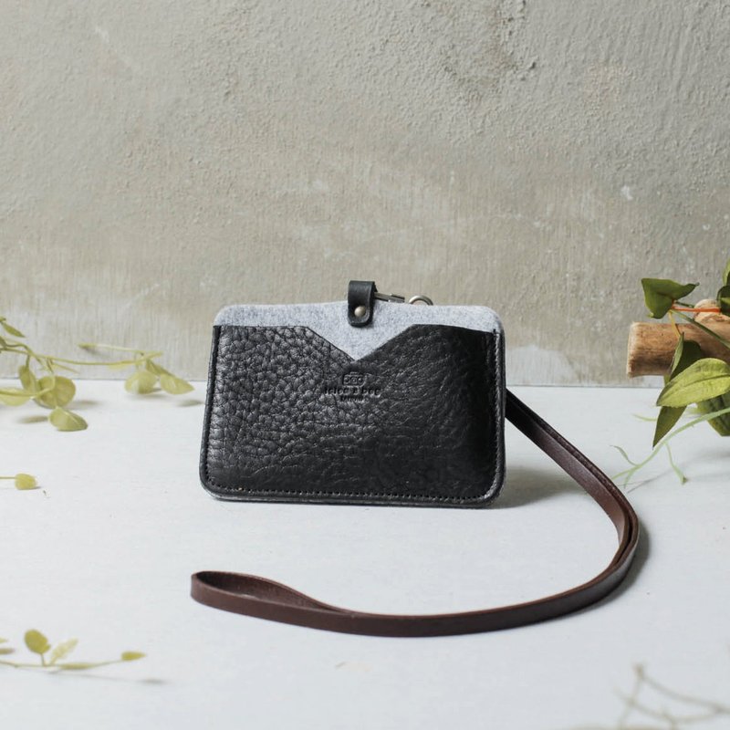 点子包【icleaXbag】进口皮革横式双匣识别证套 - 证件套/卡套 - 真皮 金色