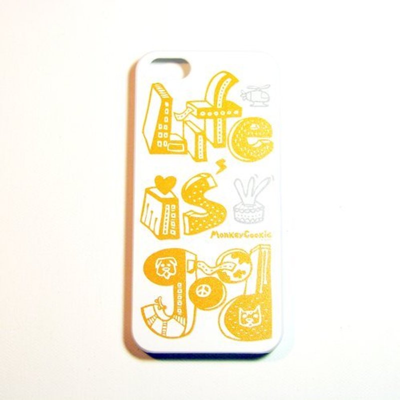 “Life is good”Iphone5 保护壳（侧边白） - 其他 - 塑料 橘色