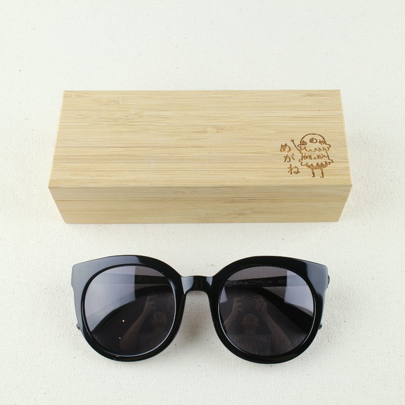 欧美复古大框太阳眼镜 金属脚 百搭黑 - 眼镜/眼镜框 - 其他材质 黑色