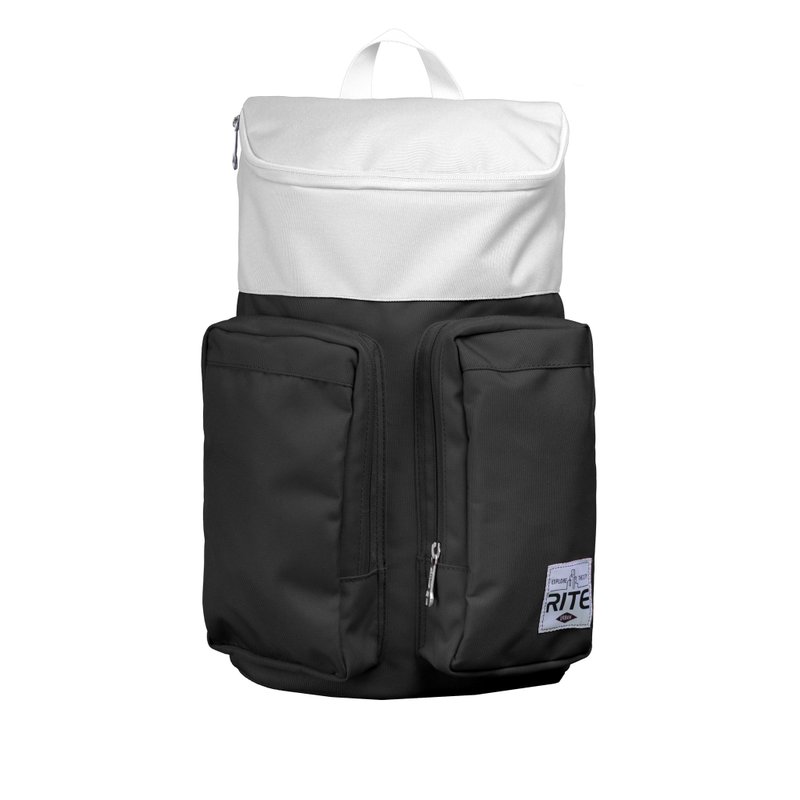 RITE- Urban║双袋包(L) - 白/黑 - 侧背包/斜挎包 - 防水材质 黑色