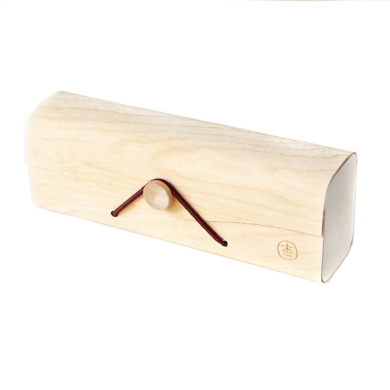 四目实木眼镜盒 - 眼镜/眼镜框 - 木头 金色