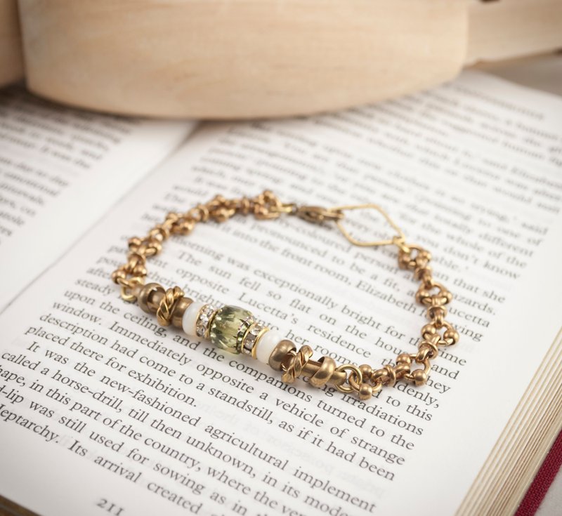 // La Don // 【谬思黄铜-轻巴洛克-古典绿】 - 手链/手环 - 其他金属 金色
