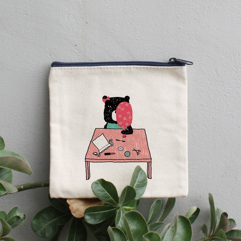 囡囡的画画 | 动物世界 | 帆布收纳袋 - 化妆包/杂物包 - 其他材质 