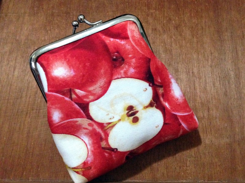 【针仕事】红苹果口金包、零钱包 - 零钱包 - 其他材质 红色