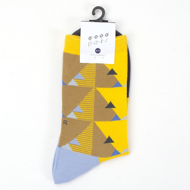 深灰色 袜子 几何袜子 短袜 男袜 女袜 设计袜 马来西亚 - 袜子 - 其他材质 黄色
