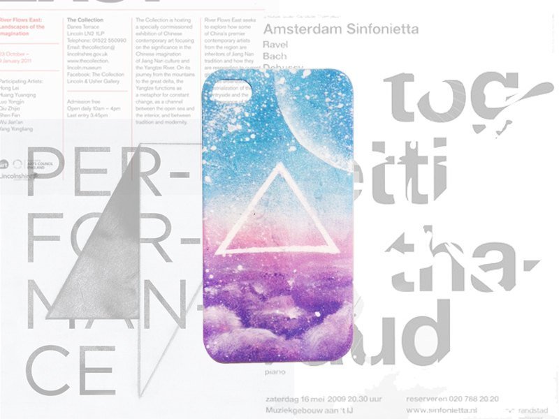 Sweet4Girls 独家 设计 手绘 手机壳 宇宙 “白色△ x 月球款”  △　▲　▽　▼ iPhone 6/5/5s/4s - 手机壳/手机套 - 防水材质 多色