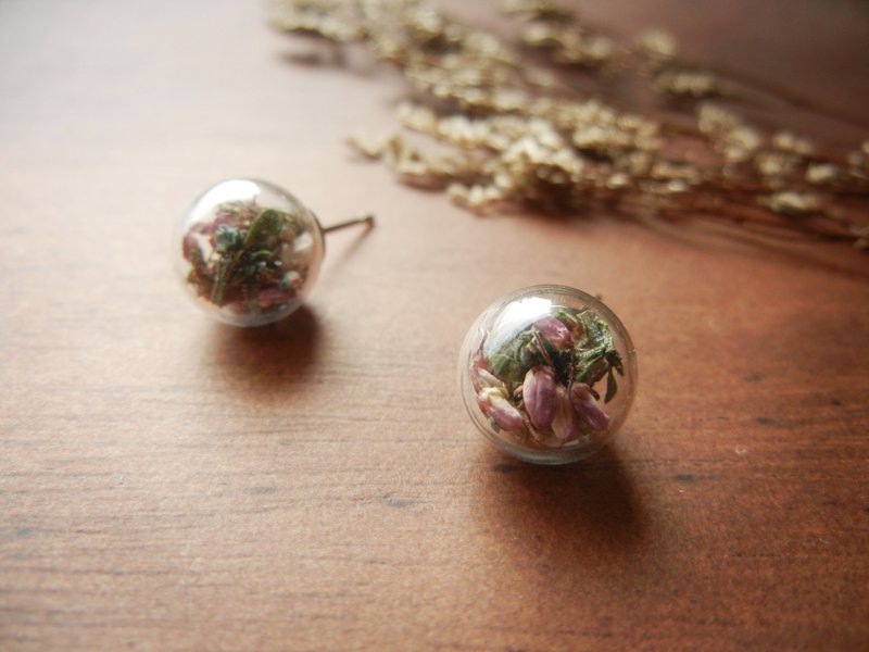 *coucoubird*玻璃小花耳环-古典/抗过敏耳针 - 耳环/耳夹 - 玻璃 多色