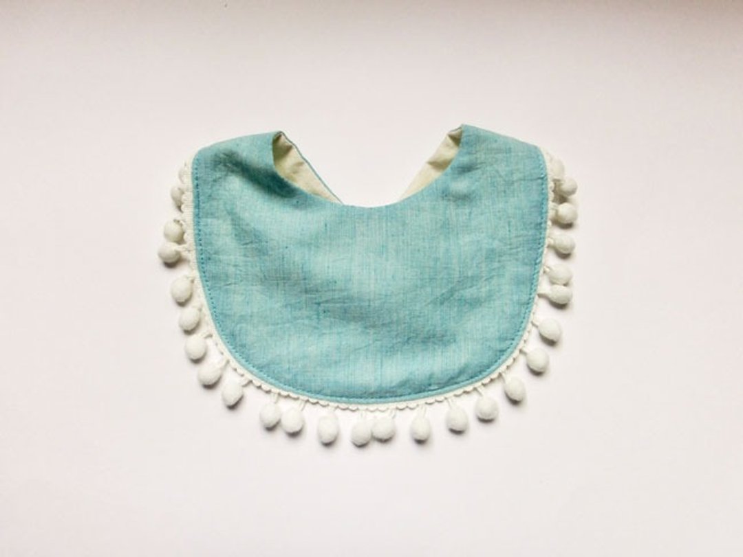 Organic cotton tropical blue style - 围嘴/口水巾 - 其他材质 蓝色