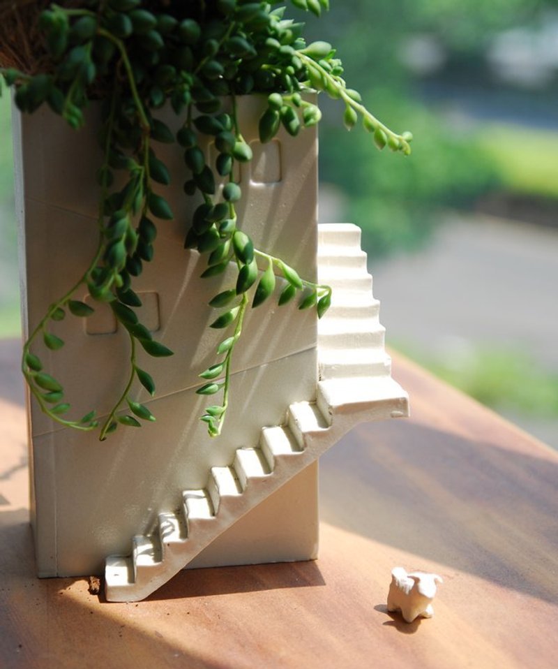 [探寻转角的梯]-窄长款 - 花瓶/陶器 - 其他材质 白色