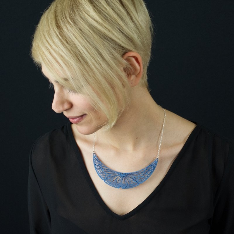 灰蝶项链 // 3D列印珠宝饰品 - 项链 - 塑料 灰色