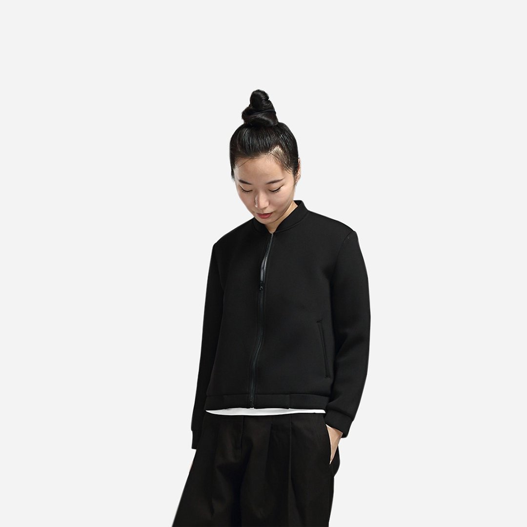 黑色太空棉棒球服 - 女装休闲/机能外套 - 其他材质 黑色