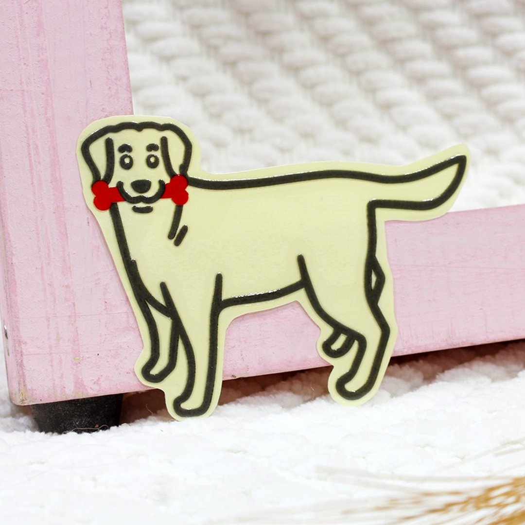 [反光贴纸] 拉不拉多 骨头款 Labrador Retriever  6*7.9 cm - 贴纸 - 防水材质 多色
