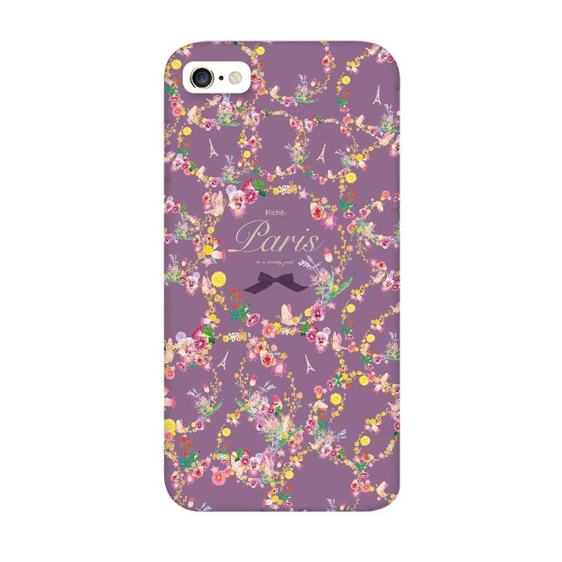巴黎紫色花环手机壳 - 手机壳/手机套 - 其他材质 紫色