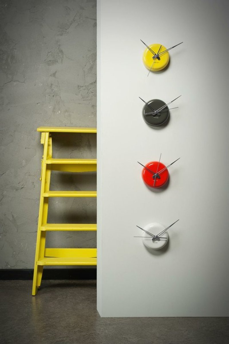 Karlsson Ceramic Dot yellow/orange wall clock 荷兰Karlsson 黄色/红色陶瓷挂墙钟 - 时钟/闹钟 - 其他材质 黄色