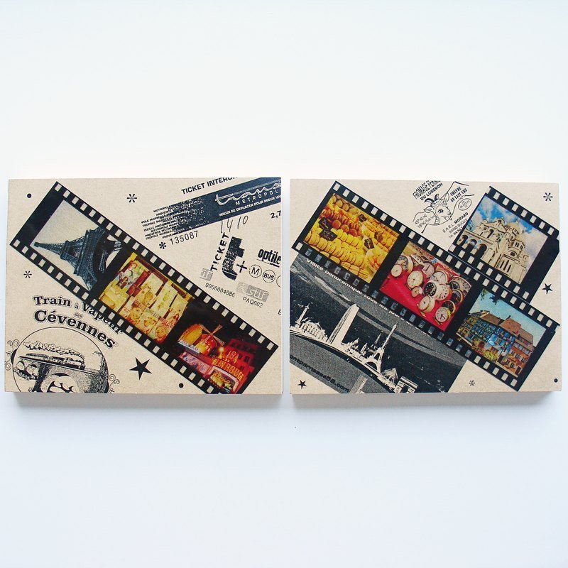 正片概念手工笔记本 - 法国 (小本) - 笔记本/手帐 - 纸 