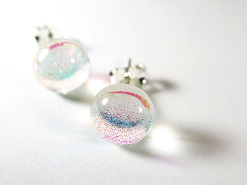 珠宝琉璃纯银耳针 - 耳环/耳夹 - 宝石 多色