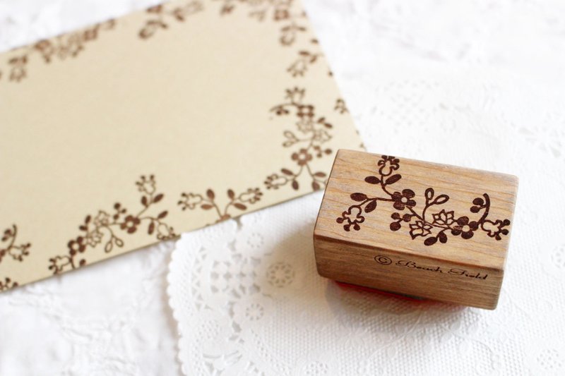 花果 木头印章 Flower＆fruit - 印章/印台 - 橡胶 咖啡色