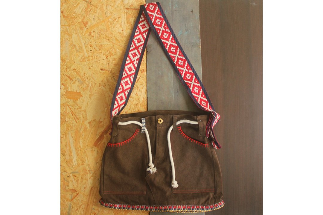EARTH.er  │天然植物染大裙袋 - 啡色 ●  "Mexican Brown" Natural Dyed Big Skirt Bag│ :: 香港原创设计品牌 :: - 侧背包/斜挎包 - 其他材质 咖啡色