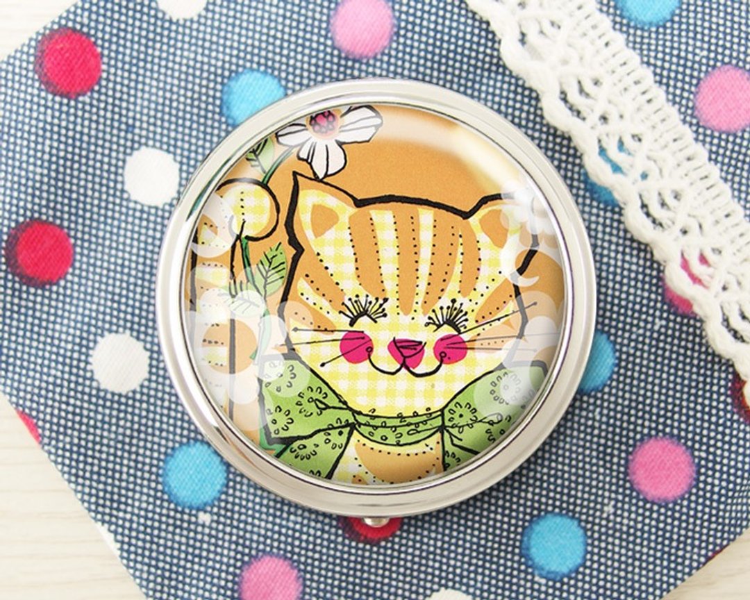 微笑猫 - 饰品收纳盒/收纳用品/镜子盒【Special U Design】 - 收纳用品 - 其他金属 橘色