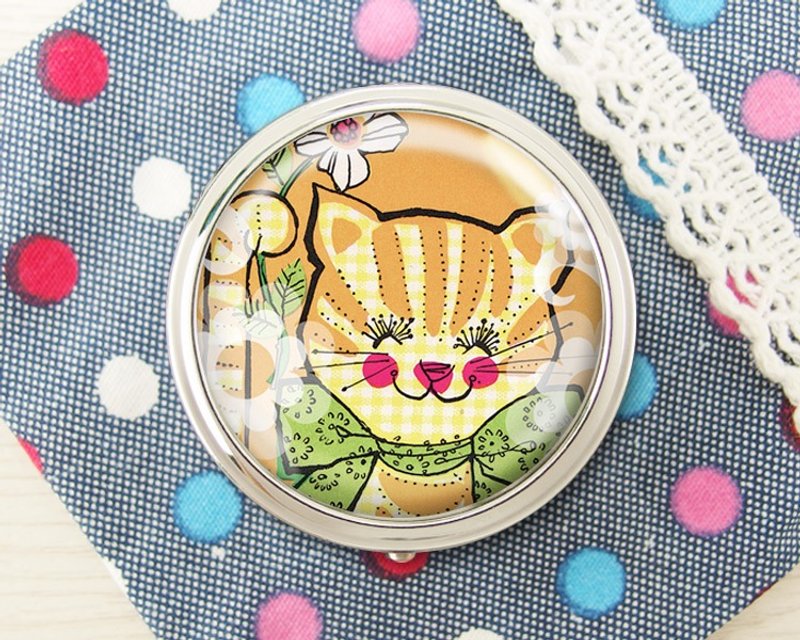 微笑猫 - 饰品收纳盒/收纳用品/镜子盒【Special U Design】 - 收纳用品 - 其他金属 橘色