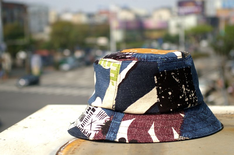 渔夫帽 古着单宁 双面 - 帽子 - 其他材质 多色
