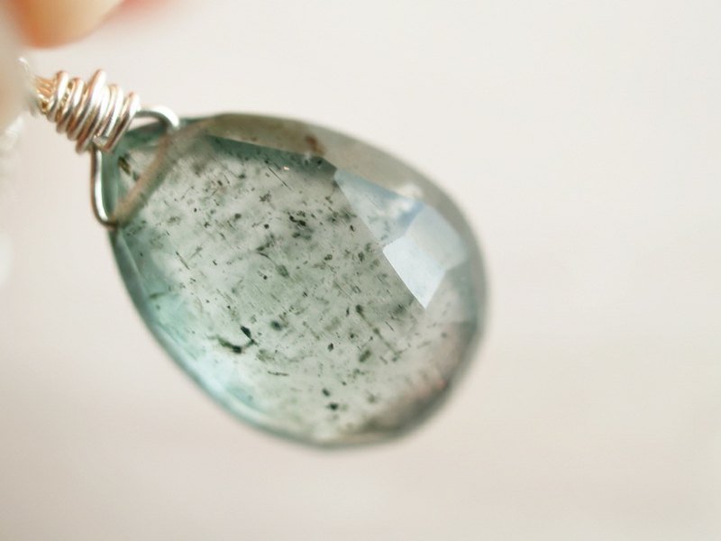 ♥情人节礼物♥ OldNew Lady-宝石925纯银项炼--【MOSS海水蓝宝】 - 项链 - 宝石 绿色