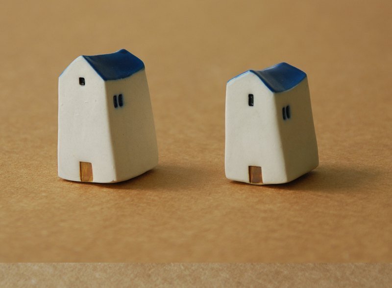 迷你手作小陶屋（蓝顶） - 花瓶/陶器 - 其他材质 