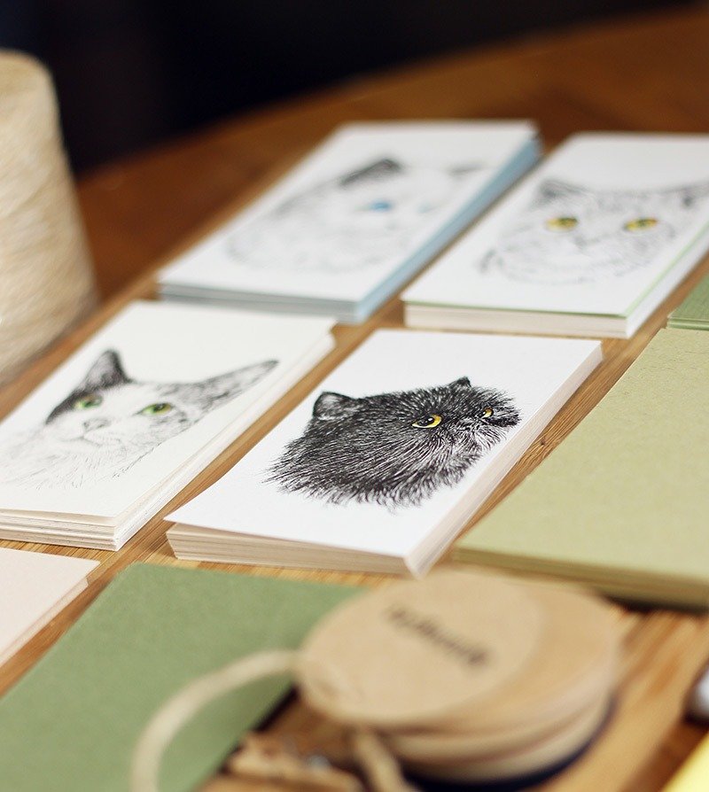 【代针笔】宠物肖像手绘小卡【请先私讯传照片再下单】 - 订制画像 - 纸 多色