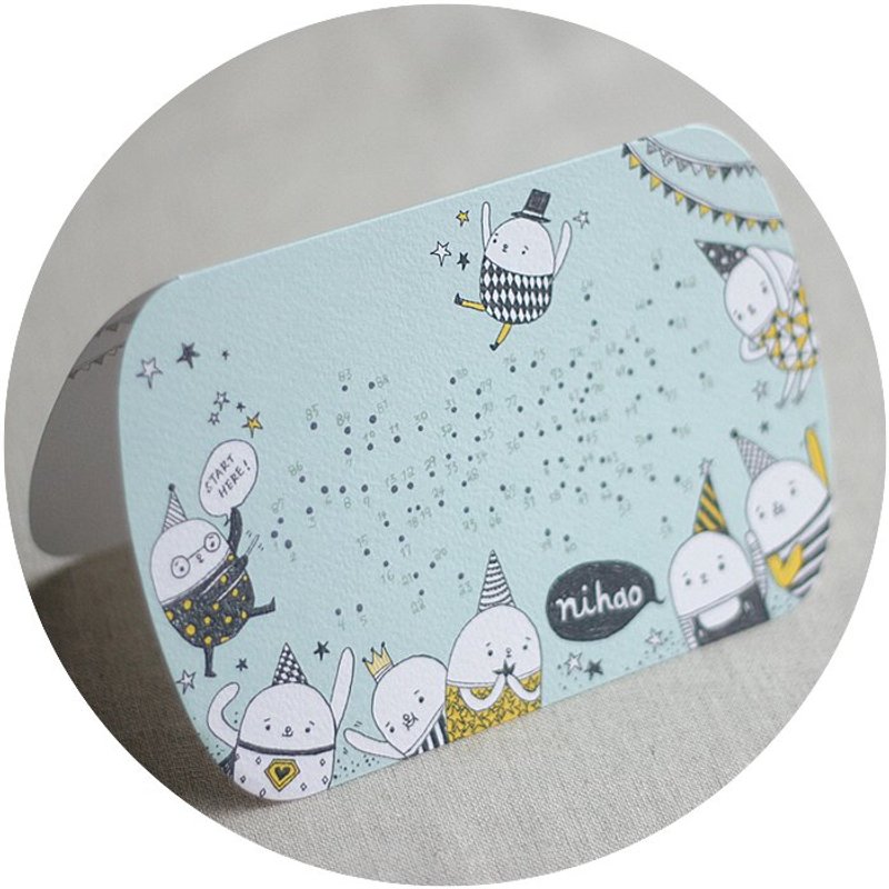 【卡片】连连看你好卡 - 卡片/明信片 - 纸 绿色