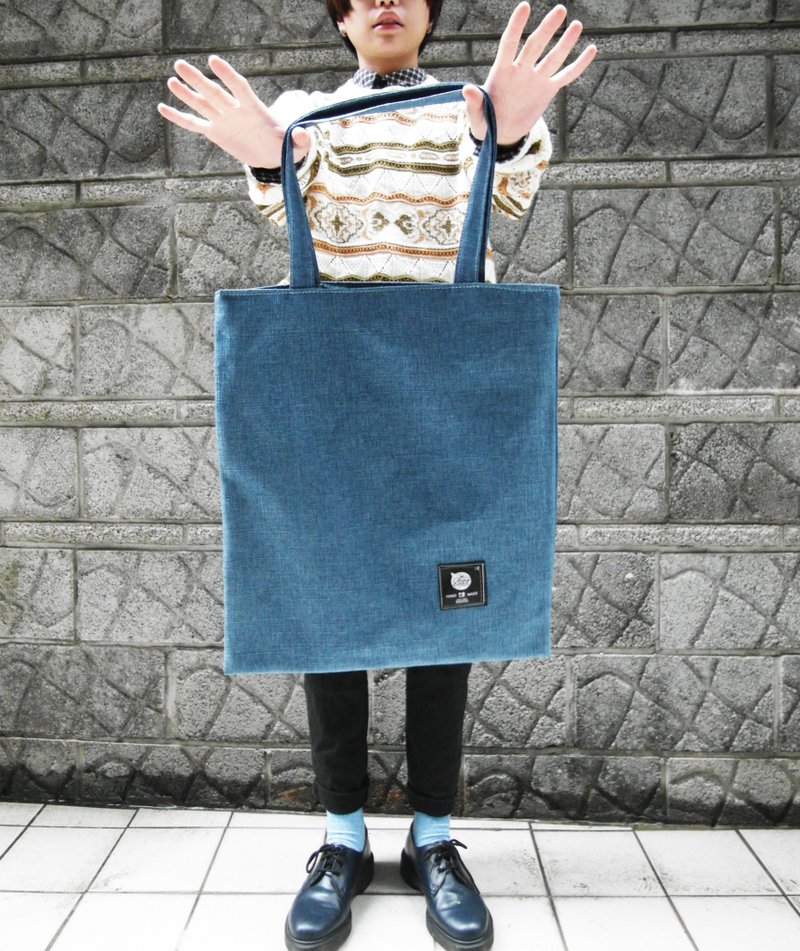 麻料购物袋(深蓝) - 手提包/手提袋 - 其他材质 蓝色