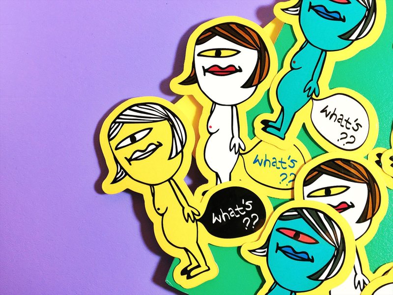 屁姐姐 / 贴纸 - 贴纸 - 防水材质 黄色