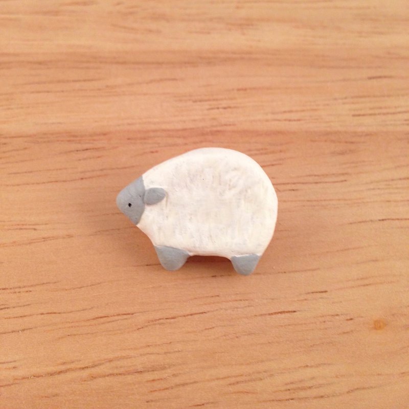 羊胸针 别针 - 胸针 - 其他材质 白色