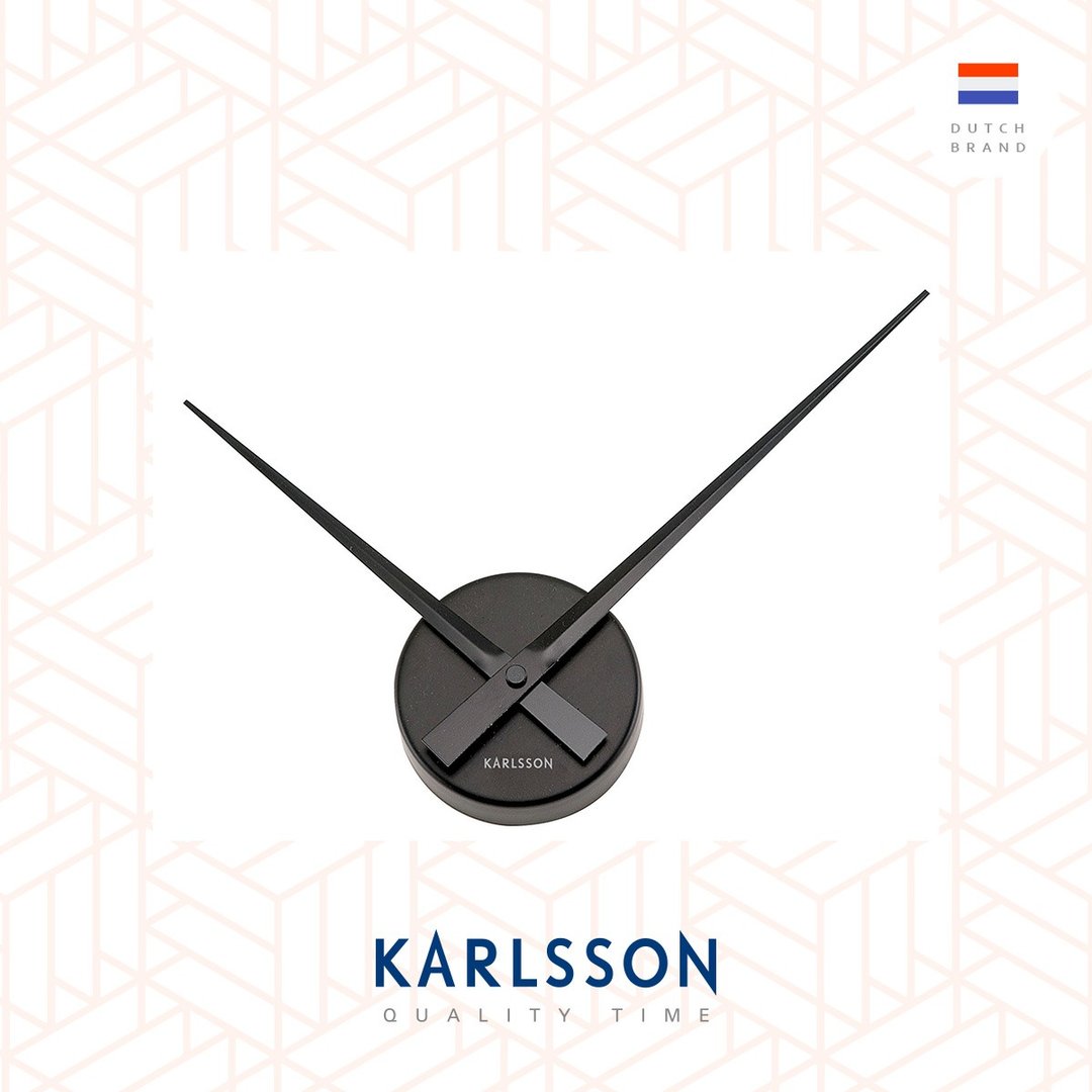 荷兰Karlsson L.B.T. Mini wall clock 黑色 设计师挂墙 - 时钟/闹钟 - 其他金属 黑色