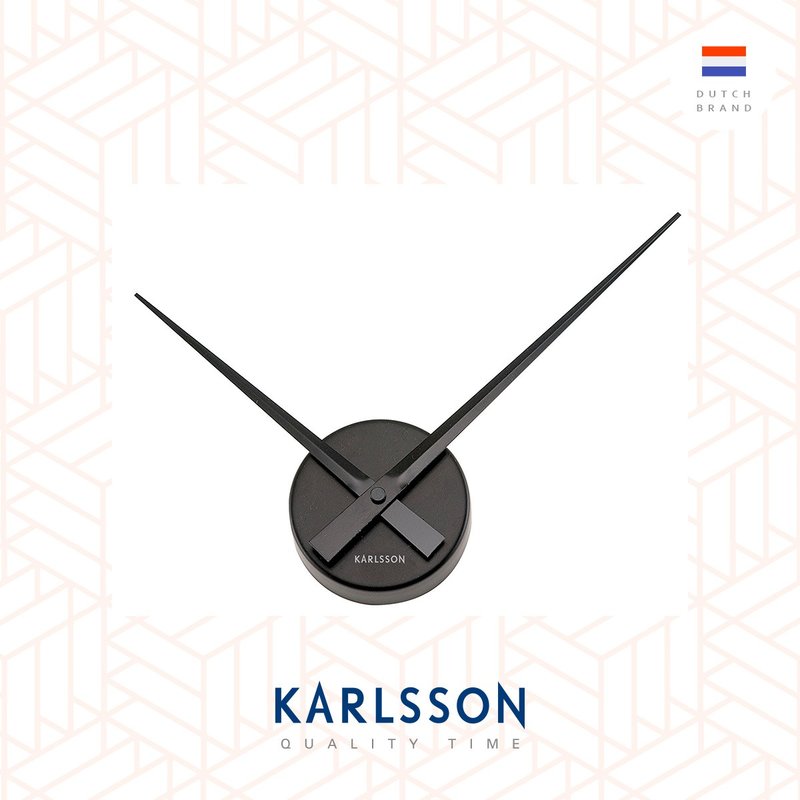荷兰Karlsson L.B.T. Mini wall clock 黑色 设计师挂墙 - 时钟/闹钟 - 其他金属 黑色