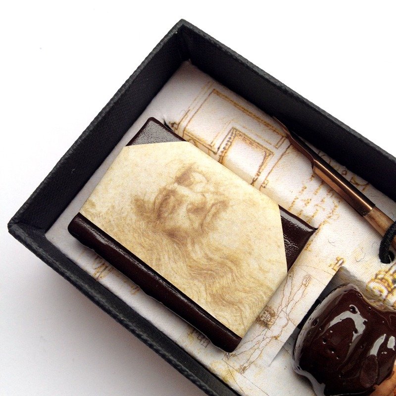 LEVI/03 意大利木杆沾水笔礼盒-达文西系列 | Francesco Rubinato - 蘸水笔 - 木头 咖啡色