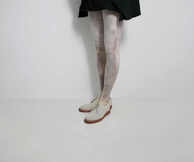 I . A . N Design 天然手染-紫草 云染 超弹性有机棉内搭裤  Organic Cotton - 女装内搭/紧身裤 - 植物．花 紫色