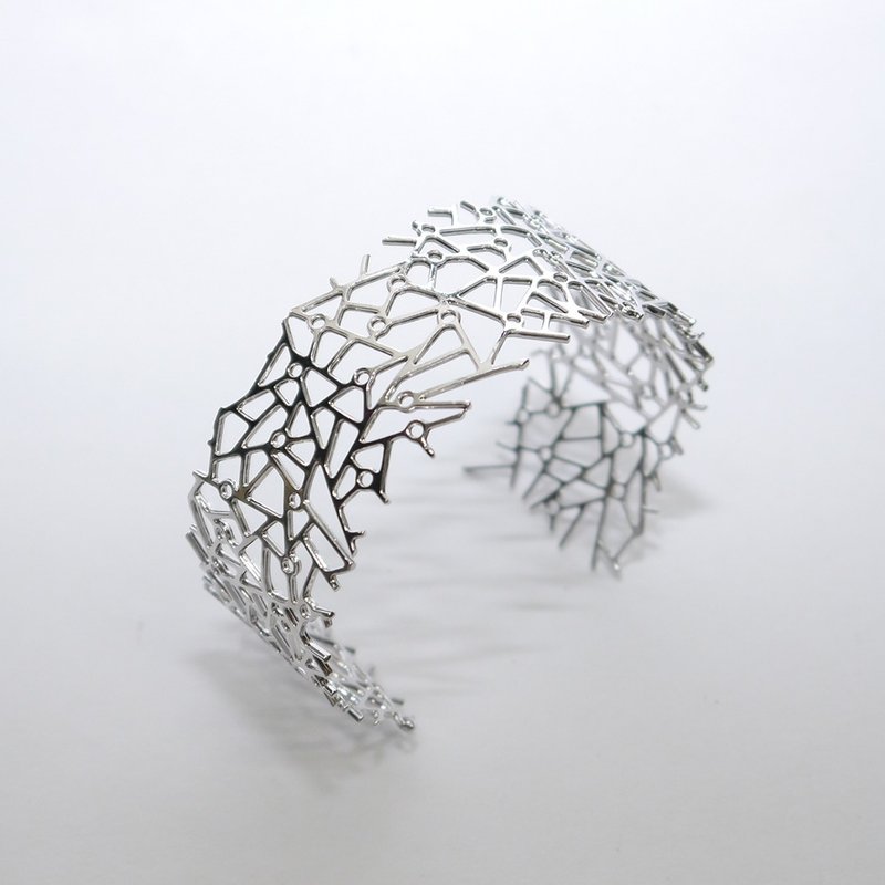 宽版几何手环 - 手链/手环 - 其他金属 白色