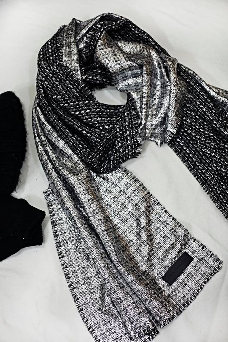 银河系 毛呢双面长围巾（最后1条!!) - 丝巾 - 其他材质 多色