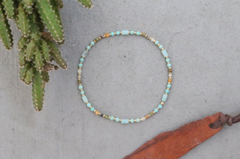 天河石 手环 (0598) 好事近了 - 手链/手环 - 宝石 绿色